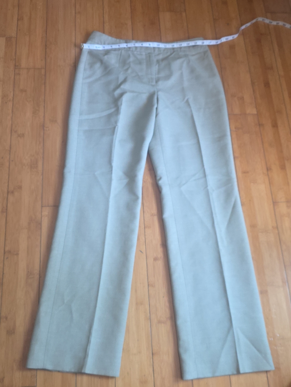 Jones Studio Sage Green Boot-Cut Dress Pants